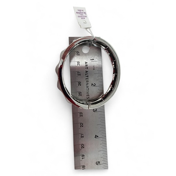 NWT Lia Sophia "Ribbon" Silver / Cut Crystal Stretch Bracelet (Small) - Picture 5 of 6